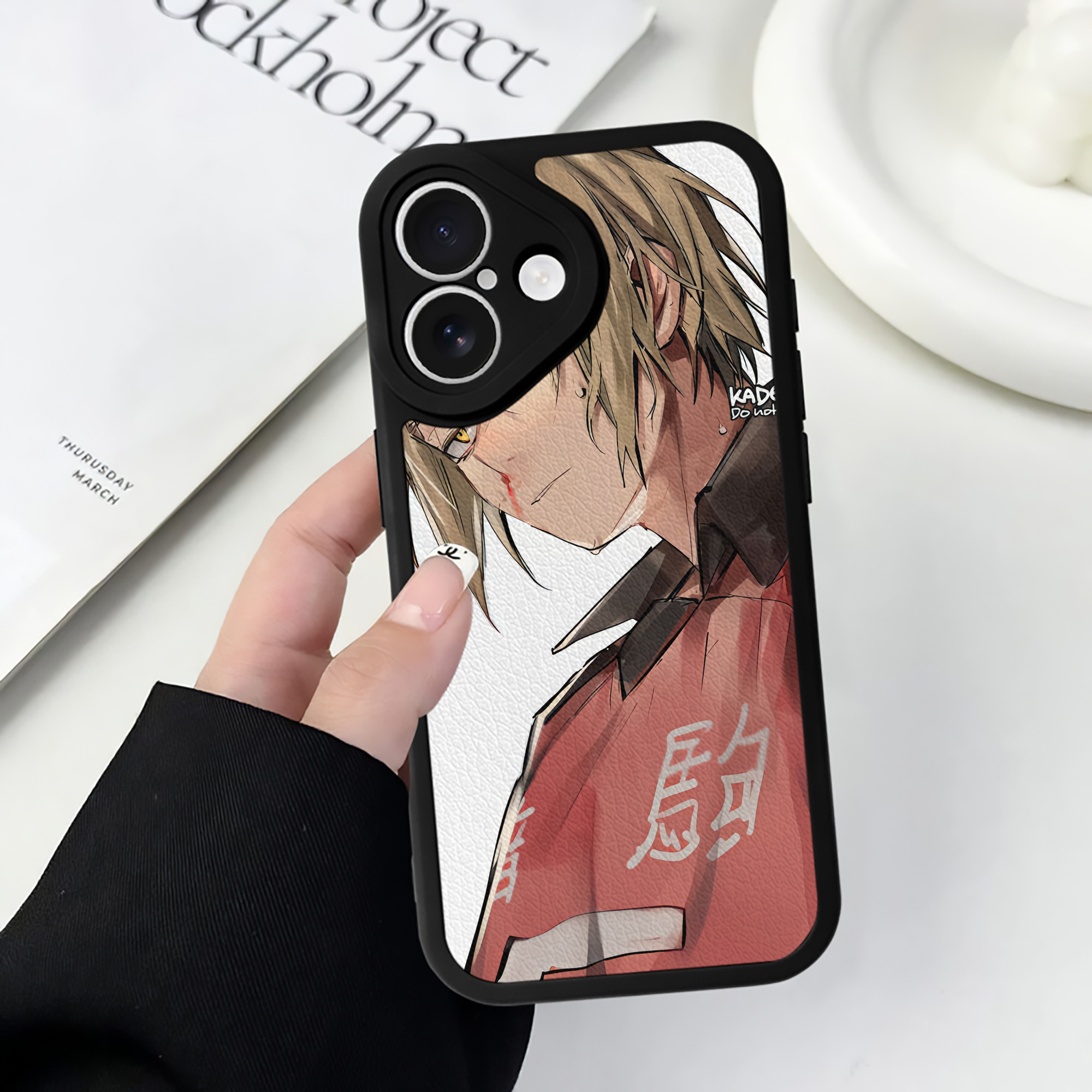 （画像用） ハイキュー!! Haikyu!! 【iPhone 16シリーズ対応】シリコンスマホケース（レザー調） 材質：シリコン